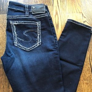Silver jeans, dark wash